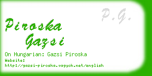 piroska gazsi business card